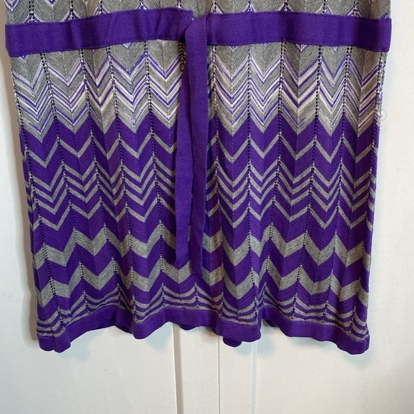 BCBGMAXAZRIA Womens Mini Dress Sleeveless Knit V Neck Multicolor Small - Picture 5 of 7